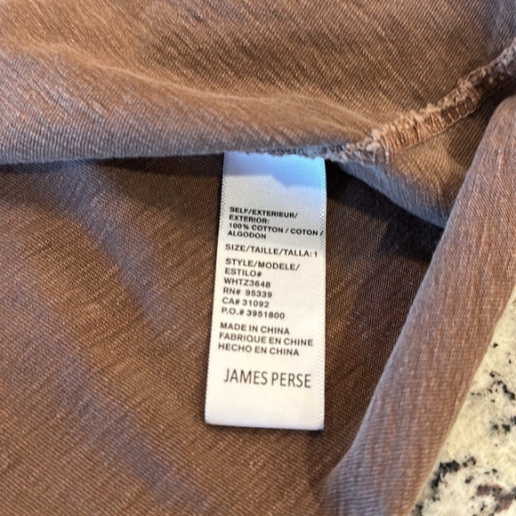 JAMES PERSE RAGLAN SLEEVE T SHIRT SIZE 1 small J26 - Picture 6 of 8